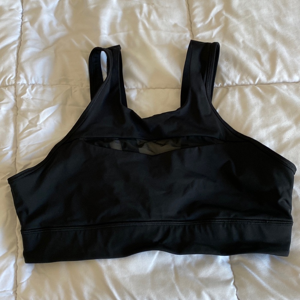 lululemon athletica Black Sports Bra with Mesh Cutout